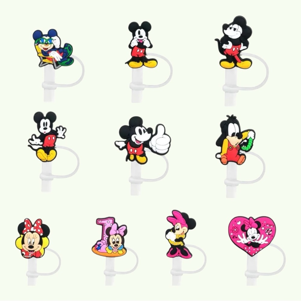 NIP Disney 10pc Straw Toppers